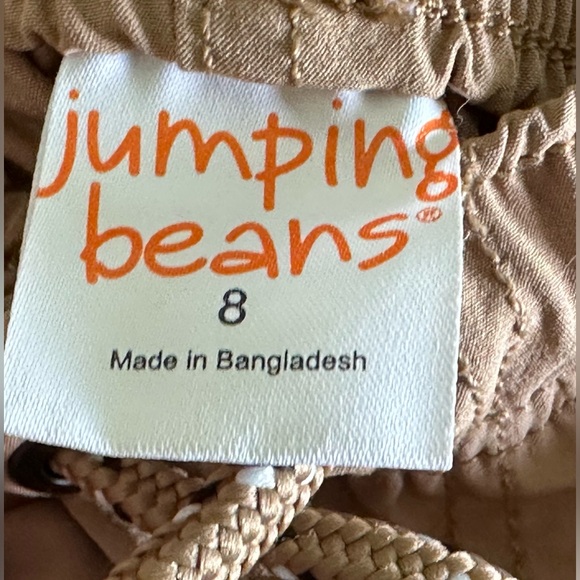 Boys Tan Shorts Size 8 Elastic & drawstring waistband - front pockets - Picture 3 of 5